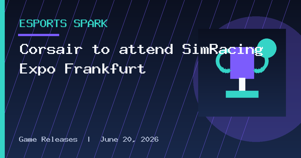 Corsair to attend SimRacing Expo Frankfurt