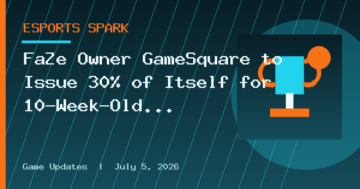 FaZe Owner GameSquare to Issue 30% of Itself for 10-Week-Old Company’s Assets