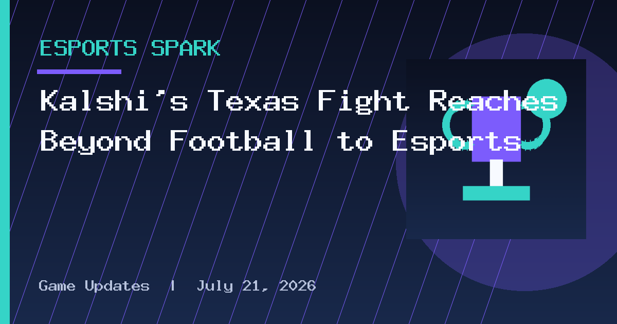 Kalshi’s Texas Fight Reaches Beyond Football to Esports