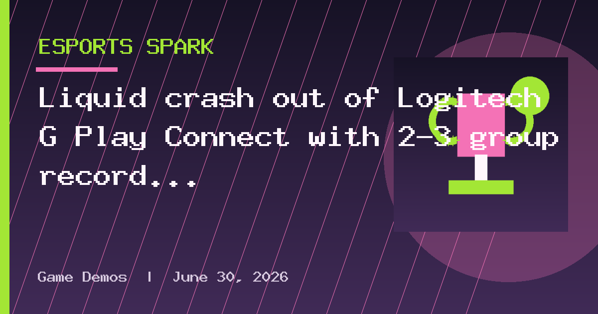 Liquid crash out of Logitech G Play Connect with 2-3 group record