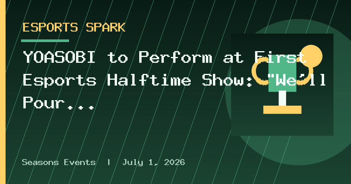 YOASOBI to Perform at First Esports Halftime Show: "We'll Pour Out All Our